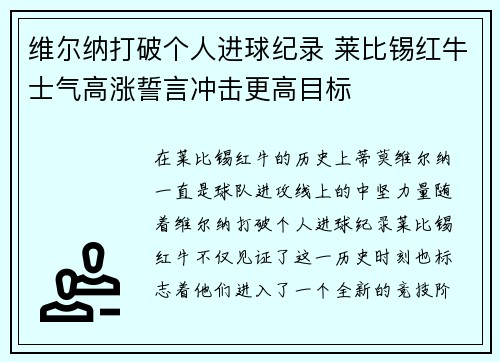 维尔纳打破个人进球纪录 莱比锡红牛士气高涨誓言冲击更高目标